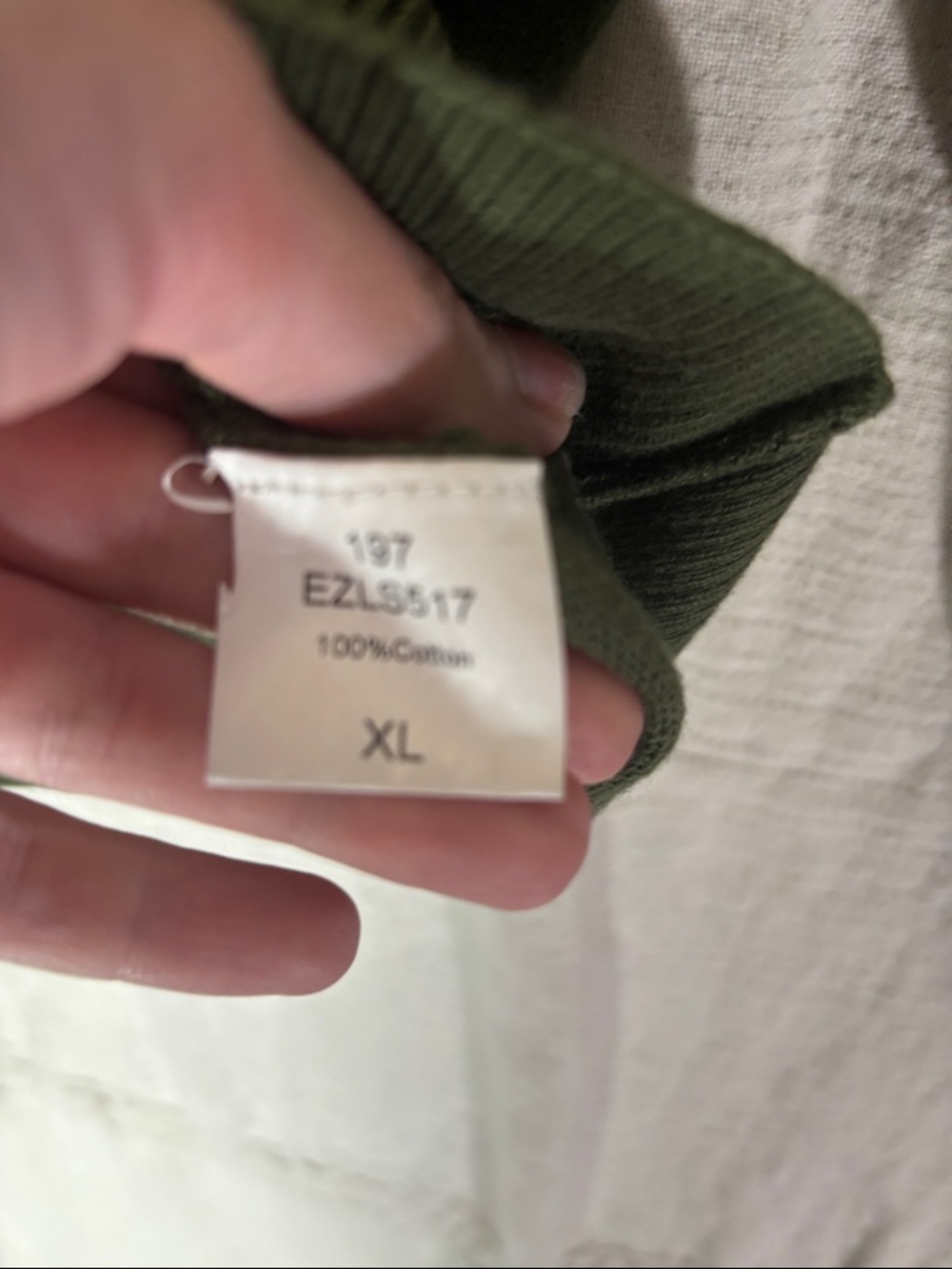 Women’s Olive Green Crewneck Button-Front Cardigan 100% Cotton - Picture 3 of 9